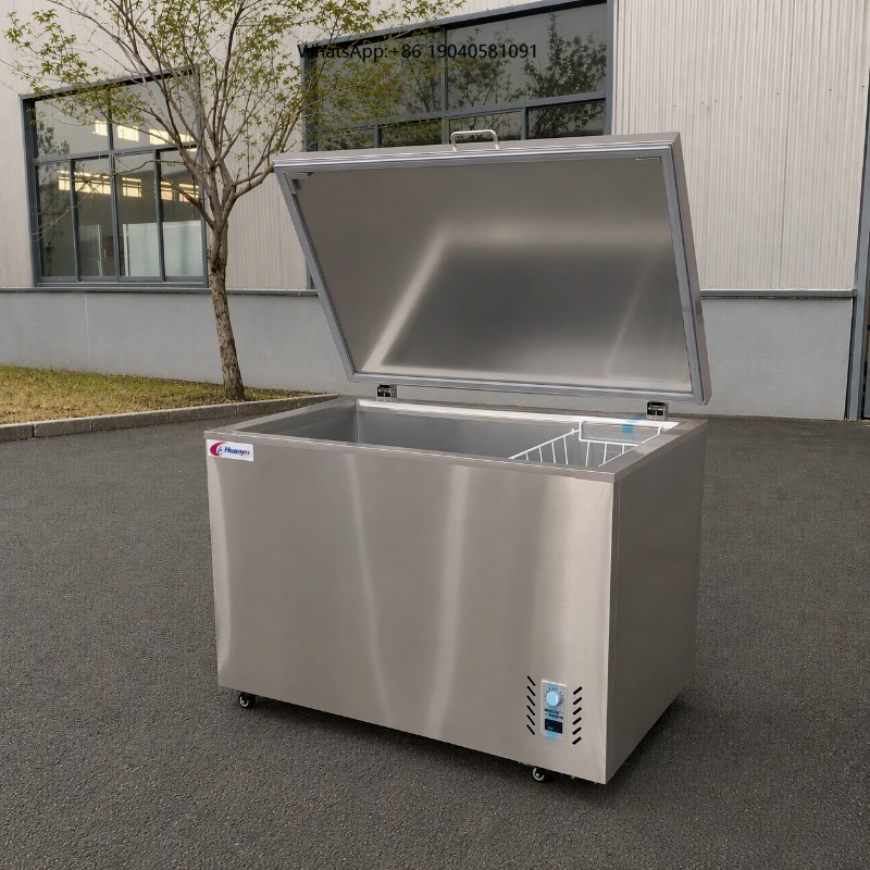 Commercial Chest Freezer - Paslanmaz Çelik Malzemeli Süpermarket Tipi Ticari