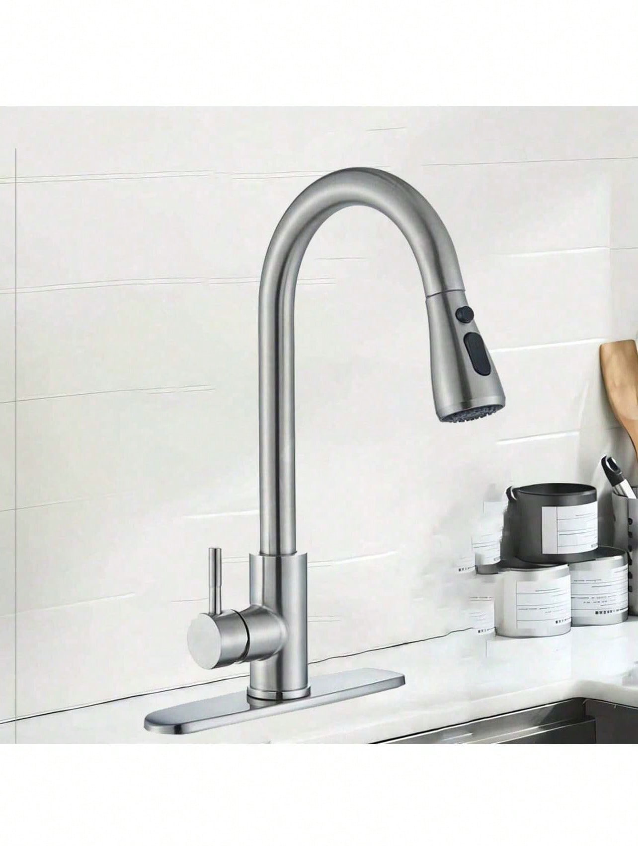 Commercial Kitchen And Bar - Çekilebilir Başlıklı, Tek Kollu, Yüksek Yaylı,