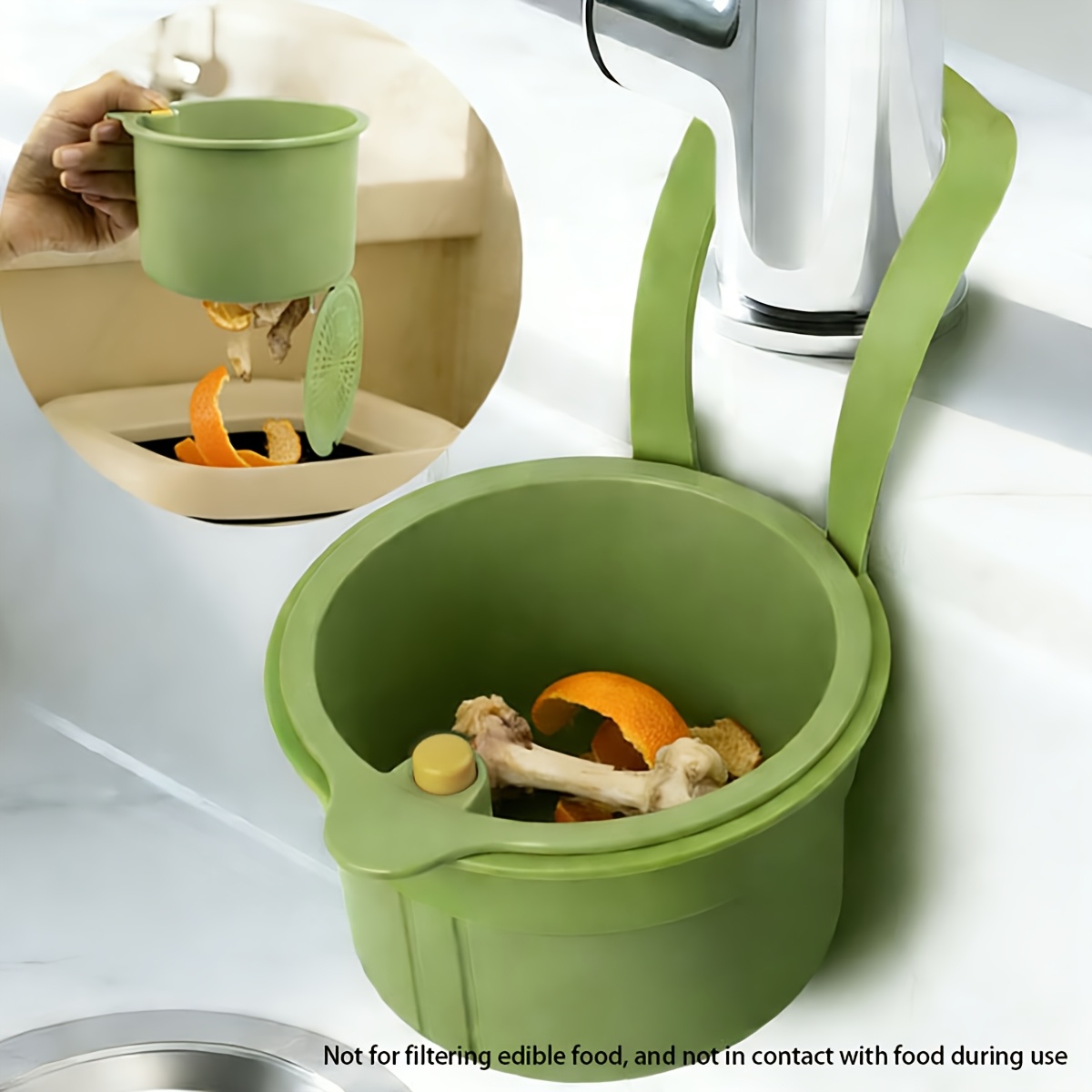 Commercial Kitchen Bin - Taşınabilir, Asılabilir, Yemek Artığı Filtreleme Sepeti,